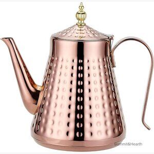 1.6L Stainless Steel Teapot with Removable Infuser, Hammer Pattern